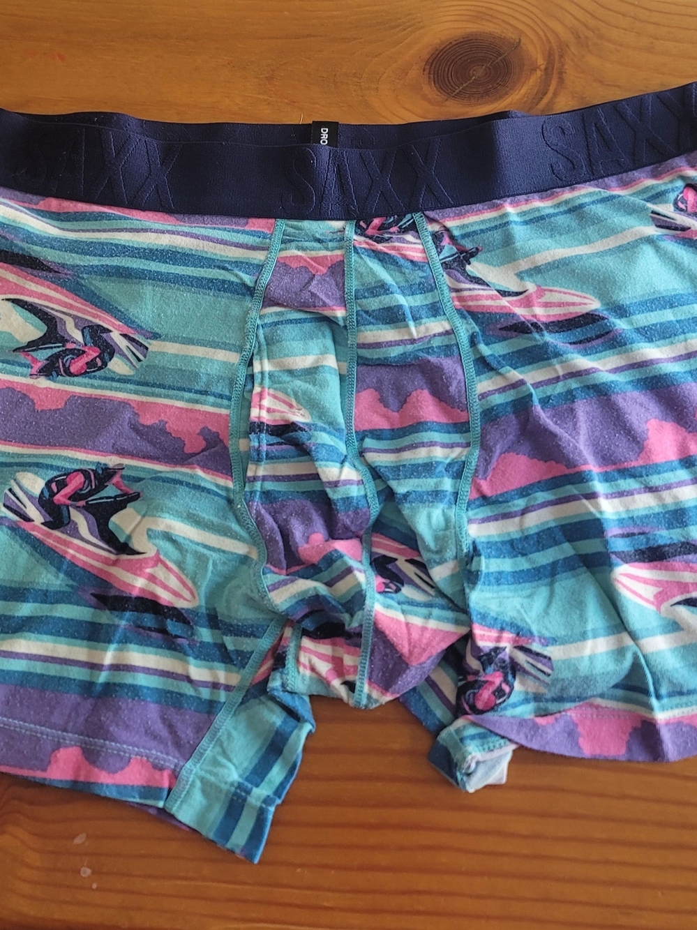 Men's Patterned Boxer Briefs Bundle - Tropical & Navy Prints - Picture 3 of 7